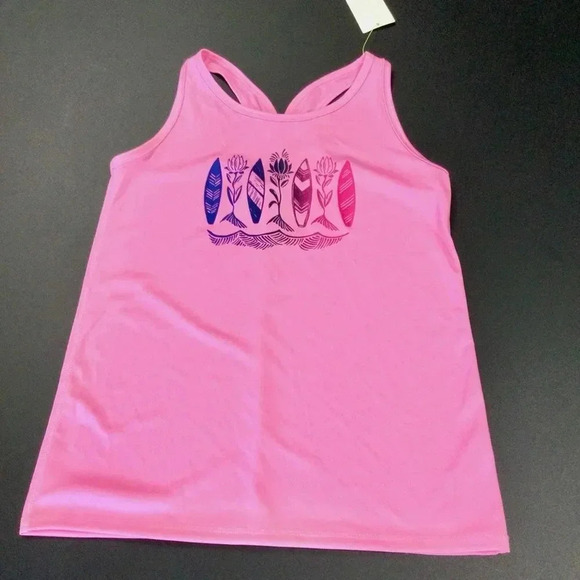 NWT All In Motion Youth Girls Pink Sleeveless Racerback Tank Top Size Large - Picture 1 of 8